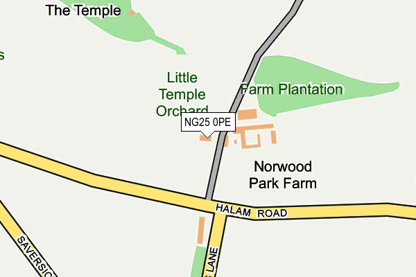 NG25 0PE map - OS OpenMap – Local (Ordnance Survey) NG25 0PE map - OS OpenMap – Local (Ordnance Survey)