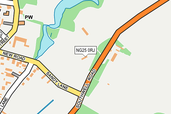 NG25 0RJ map - OS OpenMap – Local (Ordnance Survey) NG25 0RJ map - OS OpenMap – Local (Ordnance Survey)