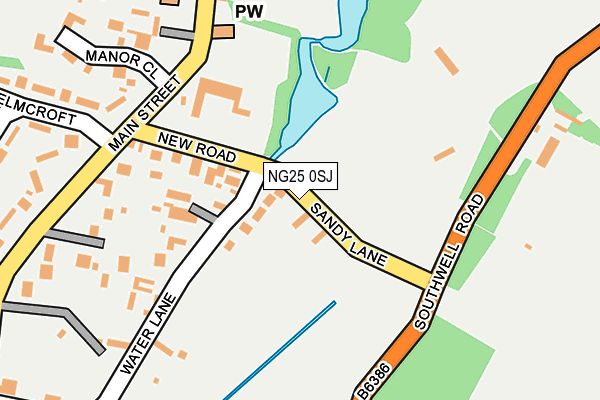 NG25 0SJ map - OS OpenMap – Local (Ordnance Survey) NG25 0SJ map - OS OpenMap – Local (Ordnance Survey)