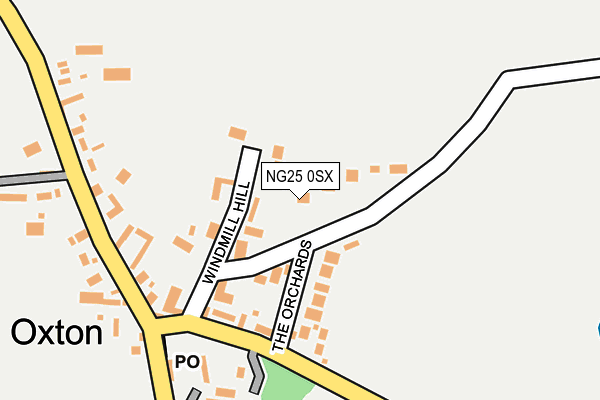 NG25 0SX map - OS OpenMap – Local (Ordnance Survey) NG25 0SX map - OS OpenMap – Local (Ordnance Survey)
