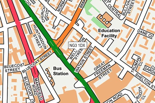 NG3 1DX map - OS OpenMap – Local (Ordnance Survey) NG3 1DX map - OS OpenMap – Local (Ordnance Survey)
