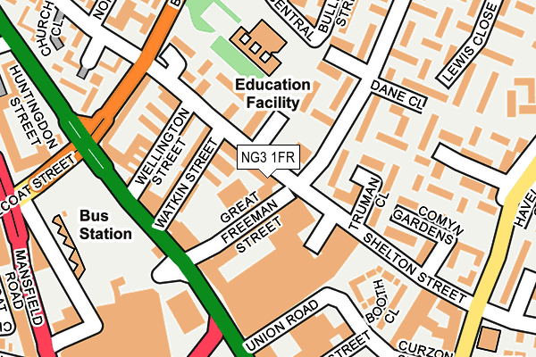 NG3 1FR map - OS OpenMap – Local (Ordnance Survey) NG3 1FR map - OS OpenMap – Local (Ordnance Survey)