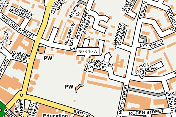 NG3 1GW map - OS OpenMap – Local (Ordnance Survey) NG3 1GW map - OS OpenMap – Local (Ordnance Survey)