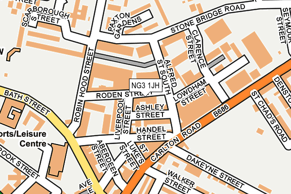 NG3 1JH map - OS OpenMap – Local (Ordnance Survey) NG3 1JH map - OS OpenMap – Local (Ordnance Survey)