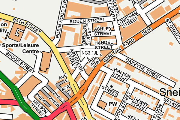 NG3 1JL map - OS OpenMap – Local (Ordnance Survey) NG3 1JL map - OS OpenMap – Local (Ordnance Survey)