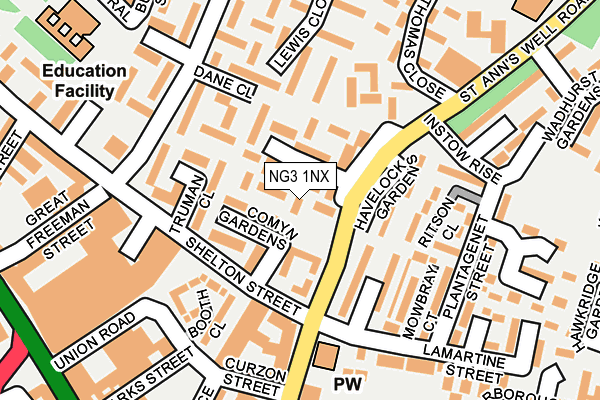 NG3 1NX map - OS OpenMap – Local (Ordnance Survey) NG3 1NX map - OS OpenMap – Local (Ordnance Survey)