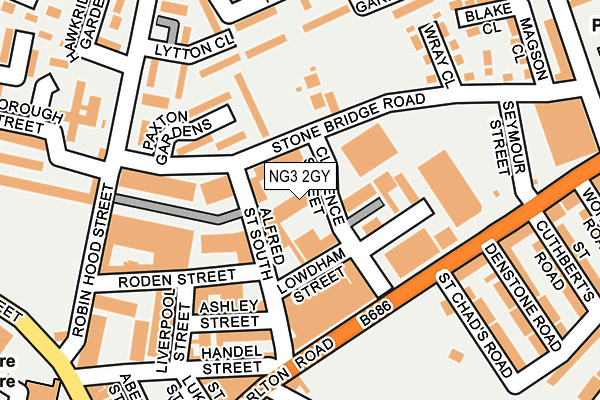 NG3 2GY map - OS OpenMap – Local (Ordnance Survey) NG3 2GY map - OS OpenMap – Local (Ordnance Survey)