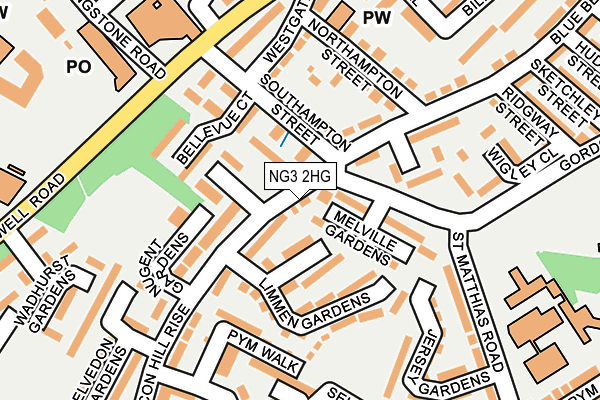 NG3 2HG map - OS OpenMap – Local (Ordnance Survey) NG3 2HG map - OS OpenMap – Local (Ordnance Survey)