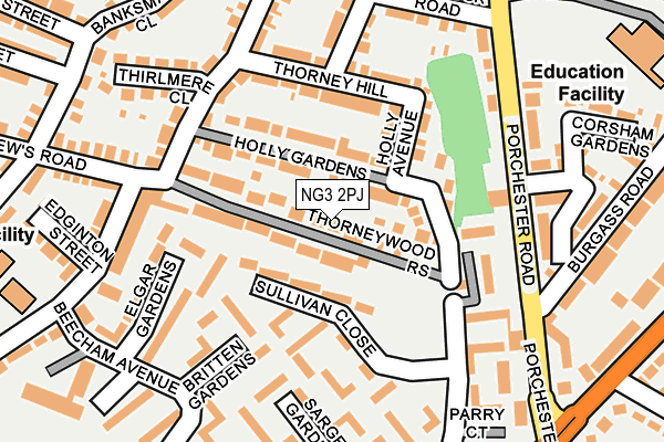 NG3 2PJ map - OS OpenMap – Local (Ordnance Survey) NG3 2PJ map - OS OpenMap – Local (Ordnance Survey)