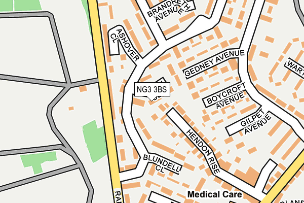 NG3 3BS map - OS OpenMap – Local (Ordnance Survey) NG3 3BS map - OS OpenMap – Local (Ordnance Survey)