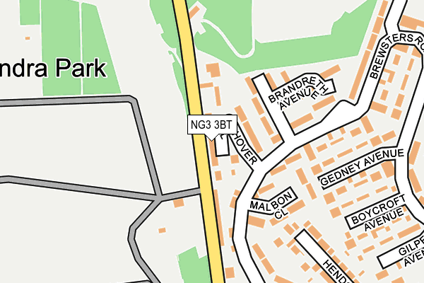 NG3 3BT map - OS OpenMap – Local (Ordnance Survey) NG3 3BT map - OS OpenMap – Local (Ordnance Survey)
