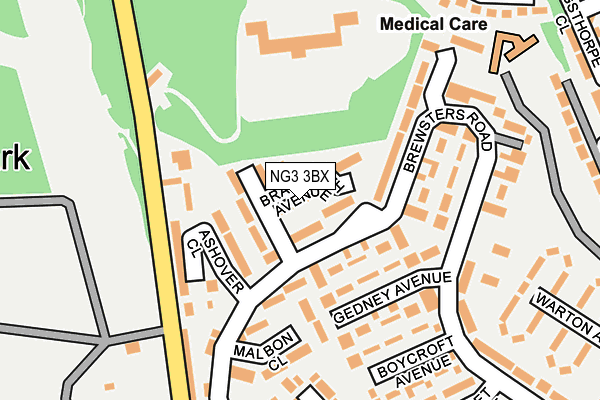 NG3 3BX map - OS OpenMap – Local (Ordnance Survey) NG3 3BX map - OS OpenMap – Local (Ordnance Survey)