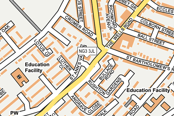 NG3 3JL map - OS OpenMap – Local (Ordnance Survey) NG3 3JL map - OS OpenMap – Local (Ordnance Survey)