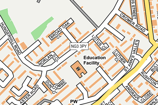 NG3 3PY map - OS OpenMap – Local (Ordnance Survey) NG3 3PY map - OS OpenMap – Local (Ordnance Survey)