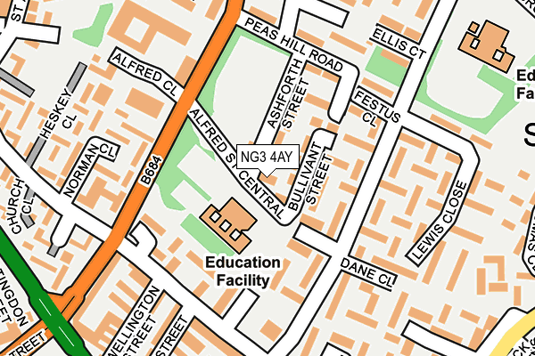 NG3 4AY map - OS OpenMap – Local (Ordnance Survey) NG3 4AY map - OS OpenMap – Local (Ordnance Survey)