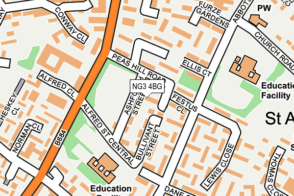 NG3 4BG map - OS OpenMap – Local (Ordnance Survey) NG3 4BG map - OS OpenMap – Local (Ordnance Survey)