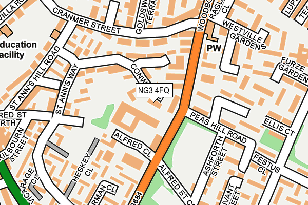 NG3 4FQ map - OS OpenMap – Local (Ordnance Survey) NG3 4FQ map - OS OpenMap – Local (Ordnance Survey)