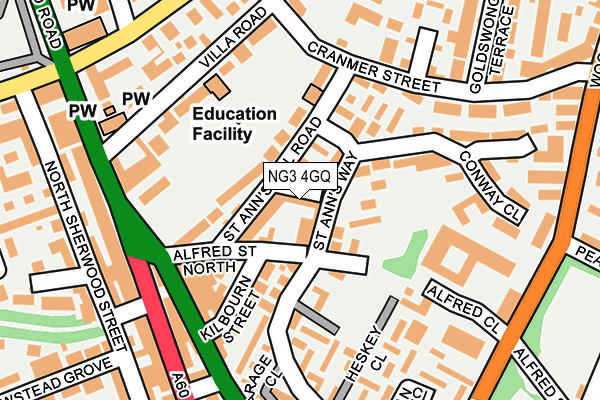 NG3 4GQ map - OS OpenMap – Local (Ordnance Survey) NG3 4GQ map - OS OpenMap – Local (Ordnance Survey)