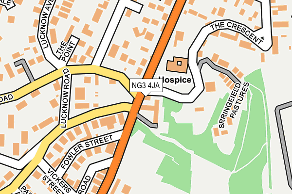 NG3 4JA map - OS OpenMap – Local (Ordnance Survey) NG3 4JA map - OS OpenMap – Local (Ordnance Survey)
