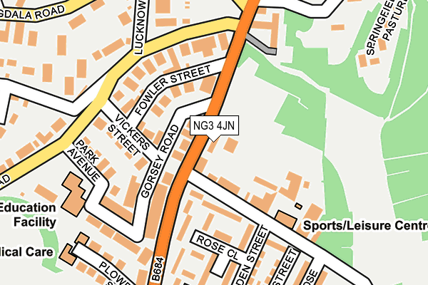 NG3 4JN map - OS OpenMap – Local (Ordnance Survey) NG3 4JN map - OS OpenMap – Local (Ordnance Survey)
