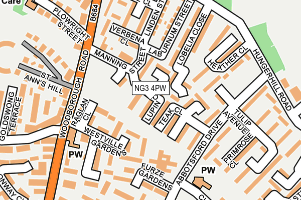 NG3 4PW map - OS OpenMap – Local (Ordnance Survey) NG3 4PW map - OS OpenMap – Local (Ordnance Survey)