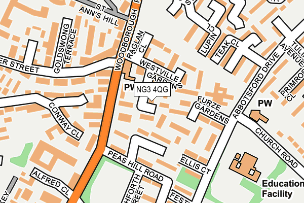 NG3 4QG map - OS OpenMap – Local (Ordnance Survey) NG3 4QG map - OS OpenMap – Local (Ordnance Survey)