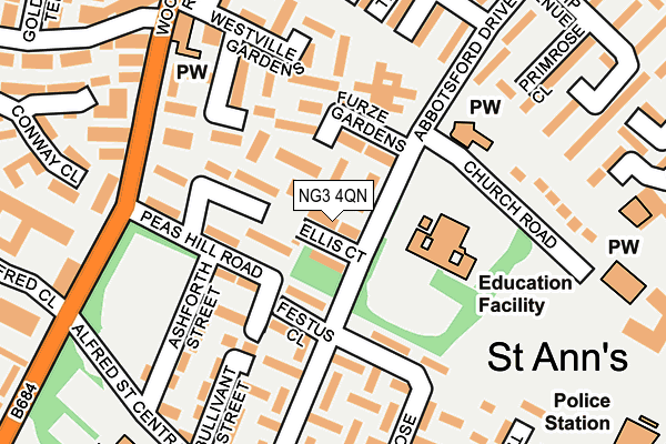 NG3 4QN map - OS OpenMap – Local (Ordnance Survey) NG3 4QN map - OS OpenMap – Local (Ordnance Survey)