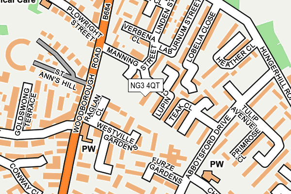NG3 4QT map - OS OpenMap – Local (Ordnance Survey) NG3 4QT map - OS OpenMap – Local (Ordnance Survey)