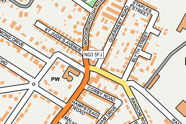 NG3 5FJ map - OS OpenMap – Local (Ordnance Survey) NG3 5FJ map - OS OpenMap – Local (Ordnance Survey)