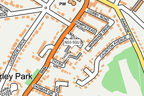 NG3 5GU map - OS OpenMap – Local (Ordnance Survey) NG3 5GU map - OS OpenMap – Local (Ordnance Survey)