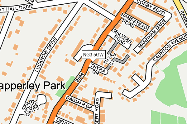 NG3 5GW map - OS OpenMap – Local (Ordnance Survey) NG3 5GW map - OS OpenMap – Local (Ordnance Survey)