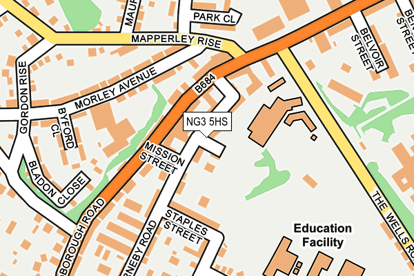 NG3 5HS map - OS OpenMap – Local (Ordnance Survey) NG3 5HS map - OS OpenMap – Local (Ordnance Survey)