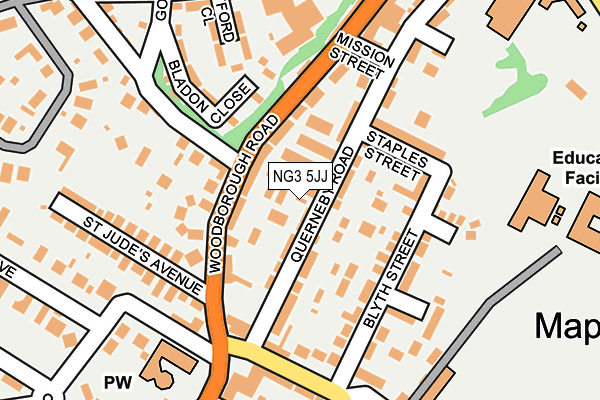 NG3 5JJ map - OS OpenMap – Local (Ordnance Survey) NG3 5JJ map - OS OpenMap – Local (Ordnance Survey)