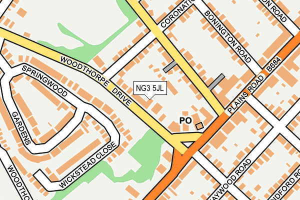 NG3 5JL map - OS OpenMap – Local (Ordnance Survey) NG3 5JL map - OS OpenMap – Local (Ordnance Survey)