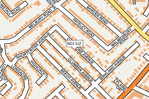NG3 5JZ map - OS OpenMap – Local (Ordnance Survey) NG3 5JZ map - OS OpenMap – Local (Ordnance Survey)