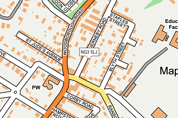 NG3 5LJ map - OS OpenMap – Local (Ordnance Survey) NG3 5LJ map - OS OpenMap – Local (Ordnance Survey)