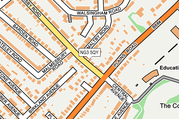 NG3 5QY map - OS OpenMap – Local (Ordnance Survey) NG3 5QY map - OS OpenMap – Local (Ordnance Survey)
