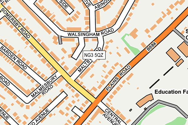 NG3 5QZ map - OS OpenMap – Local (Ordnance Survey) NG3 5QZ map - OS OpenMap – Local (Ordnance Survey)