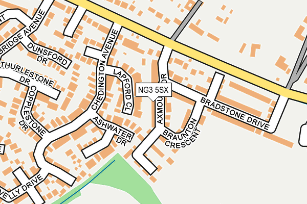 NG3 5SX map - OS OpenMap – Local (Ordnance Survey) NG3 5SX map - OS OpenMap – Local (Ordnance Survey)