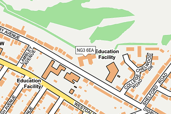 NG3 6EA map - OS OpenMap – Local (Ordnance Survey) NG3 6EA map - OS OpenMap – Local (Ordnance Survey)