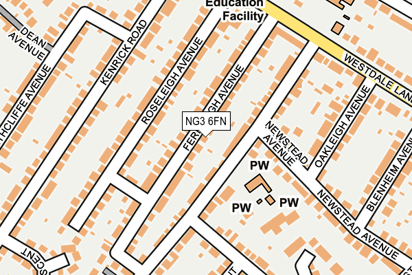 NG3 6FN map - OS OpenMap – Local (Ordnance Survey) NG3 6FN map - OS OpenMap – Local (Ordnance Survey)
