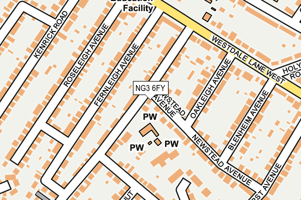 NG3 6FY map - OS OpenMap – Local (Ordnance Survey) NG3 6FY map - OS OpenMap – Local (Ordnance Survey)