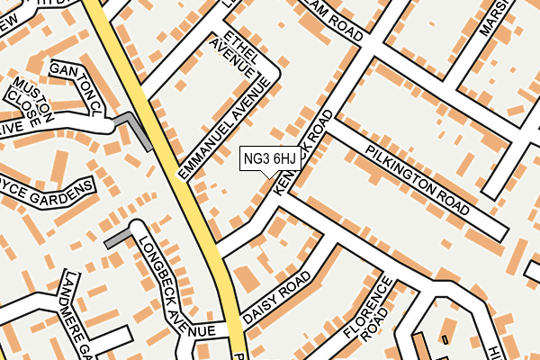 NG3 6HJ map - OS OpenMap – Local (Ordnance Survey) NG3 6HJ map - OS OpenMap – Local (Ordnance Survey)