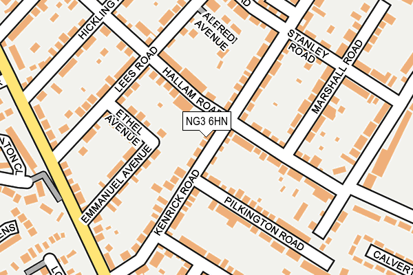NG3 6HN map - OS OpenMap – Local (Ordnance Survey) NG3 6HN map - OS OpenMap – Local (Ordnance Survey)
