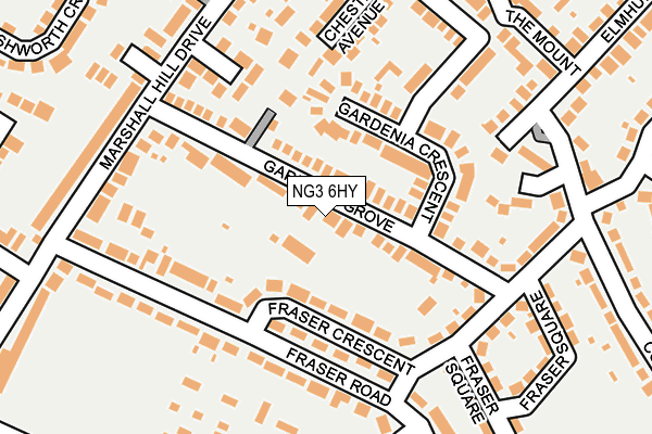 NG3 6HY map - OS OpenMap – Local (Ordnance Survey) NG3 6HY map - OS OpenMap – Local (Ordnance Survey)