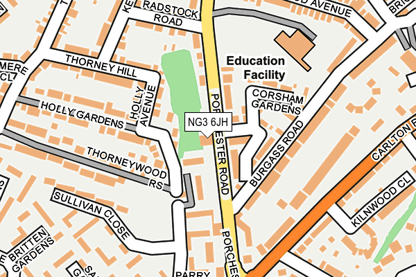 NG3 6JH map - OS OpenMap – Local (Ordnance Survey) NG3 6JH map - OS OpenMap – Local (Ordnance Survey)