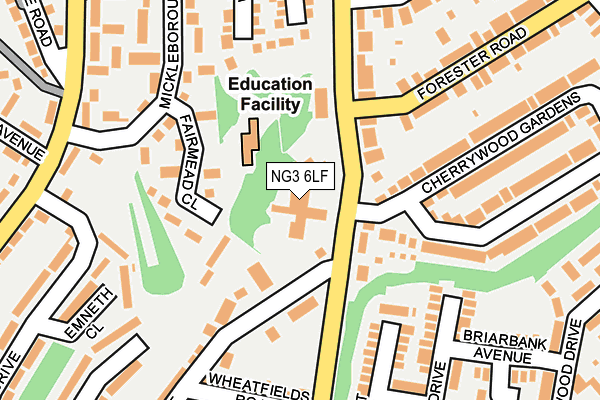 NG3 6LF map - OS OpenMap – Local (Ordnance Survey) NG3 6LF map - OS OpenMap – Local (Ordnance Survey)