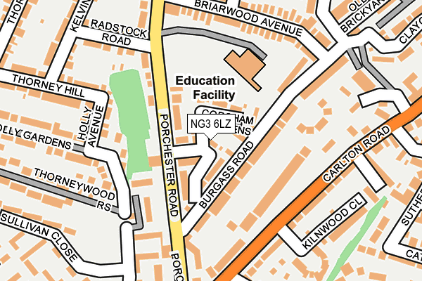 NG3 6LZ map - OS OpenMap – Local (Ordnance Survey) NG3 6LZ map - OS OpenMap – Local (Ordnance Survey)