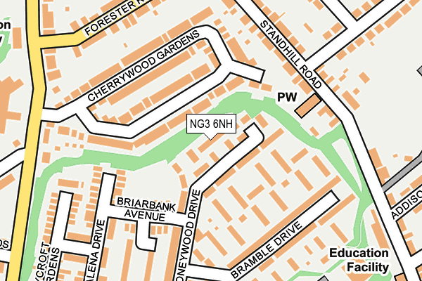 NG3 6NH map - OS OpenMap – Local (Ordnance Survey) NG3 6NH map - OS OpenMap – Local (Ordnance Survey)