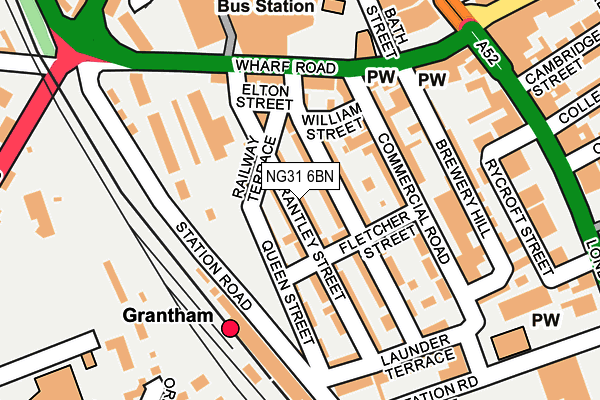 NG31 6BN map - OS OpenMap – Local (Ordnance Survey) NG31 6BN map - OS OpenMap – Local (Ordnance Survey)